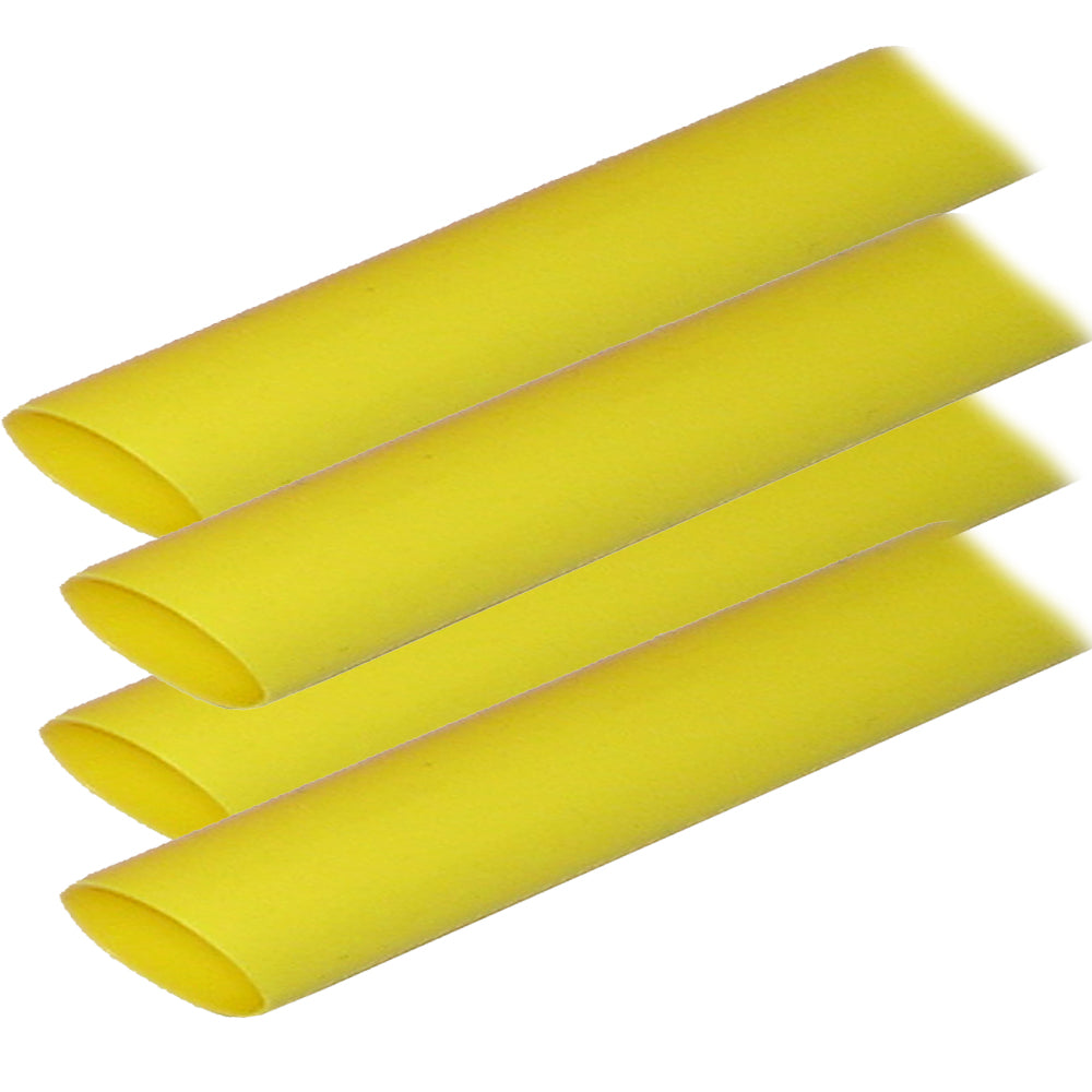 Ancor Adhesive Lined Heat Shrink Tubing (ALT) - 3/4" x 12" - 4-Pack - Yellow OutdoorUp