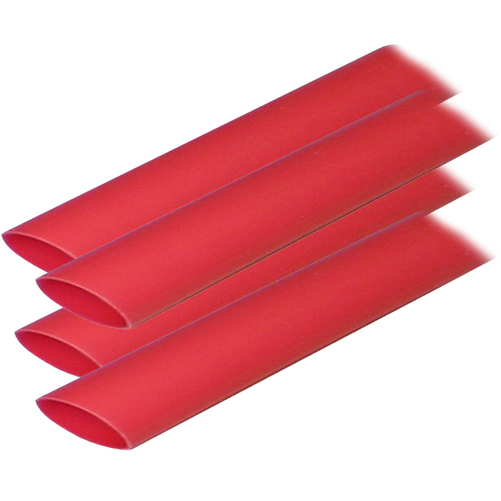 Ancor Adhesive Lined Heat Shrink Tubing (ALT) - 3/4" x 6" - 4-Pack - Red OutdoorUp