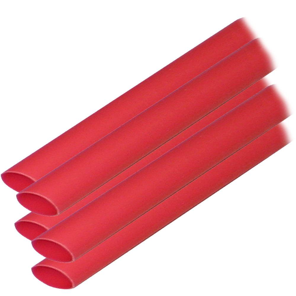 Ancor Adhesive Lined Heat Shrink Tubing (ALT) - 3/8" x 12" - 5-Pack - Red OutdoorUp