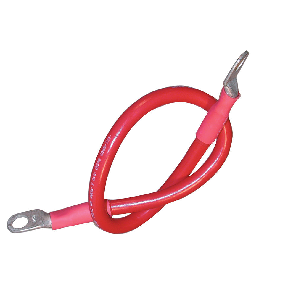 Ancor Battery Cable Assembly, 2 AWG (34mm) Wire, 3/8" (9.5mm) Stud, Red - 18" (45.7cm) OutdoorUp