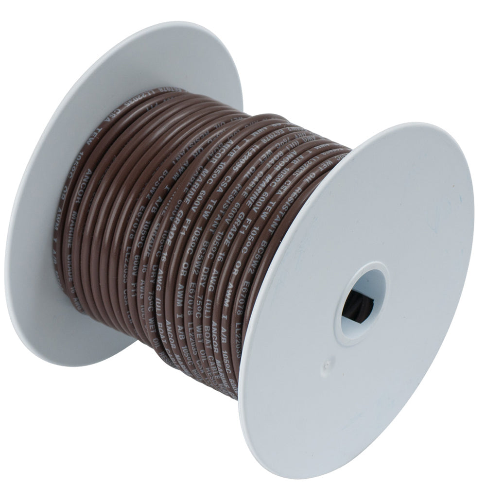 Ancor Brown 16 AWG Tinned Copper Wire - 100' OutdoorUp