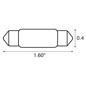 Ancor Bulb - Festoon - 12V, .74A, 10W, 6CP, 2-Pieces OutdoorUp