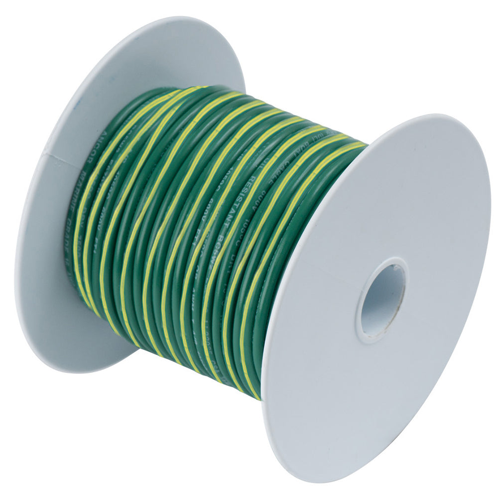 Ancor Green w/Yellow Stripe 10 AWG Tinned Copper Wire - 25' OutdoorUp