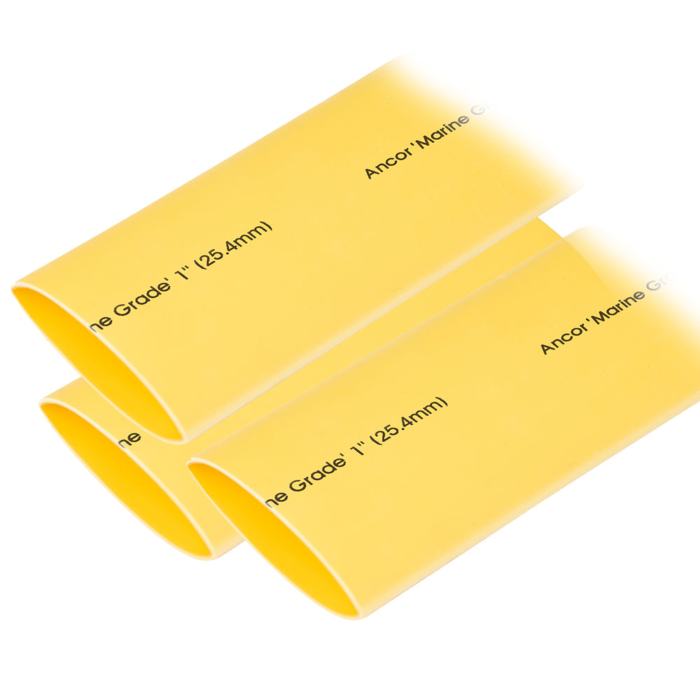 Ancor Heat Shrink Tubing 1" x 12" - Yellow - 3 Pieces OutdoorUp