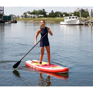 Aqua Leisure 10 Inflatable Stand-Up Paddleboard Drop Stitch w/Oversized Backpack f/Board  Accessories OutdoorUp
