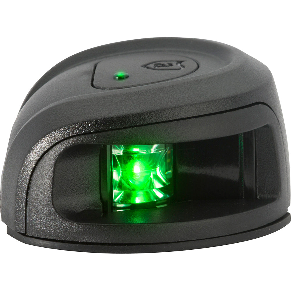 Attwood LightArmor Deck Mount Navigation Light - Black Composite - Starboard (green) - 2NM OutdoorUp