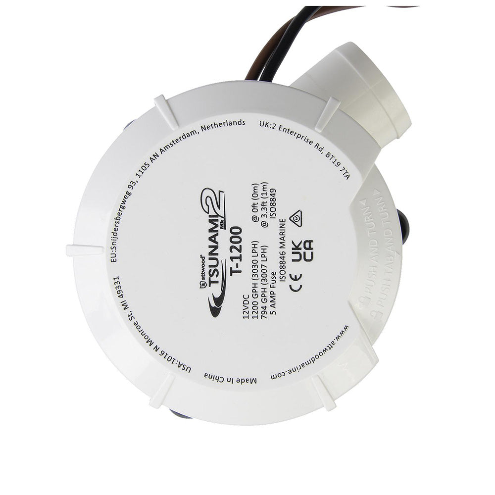 Attwood Tsunami MK2 Manual Bilge Pump - T1200 - 1200 GPH  12V OutdoorUp