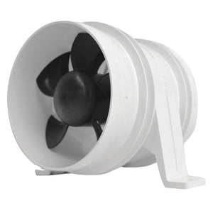 Attwood Turbo 4000 Series II Water-Resistant, In-Line Blower - 12V - White OutdoorUp