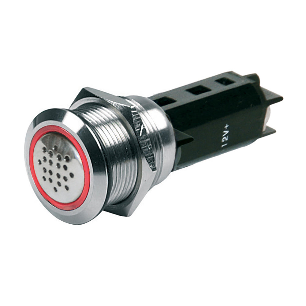 BEP 12V Buzzer w/Red LED Warning Light - Stainless Steel OutdoorUp