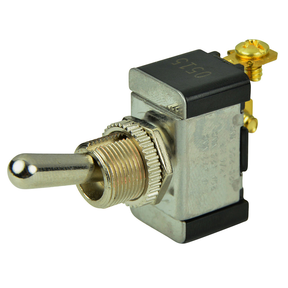 BEP SPST Chrome Plated Toggle Switch -OFF/(ON) OutdoorUp