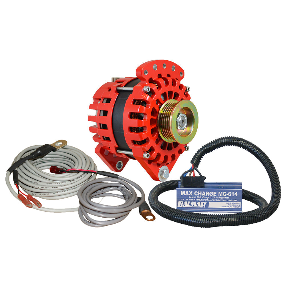 Balmar Alternator 3.15" Dual Foot Saddle K6 Serpentine Pulley Regulator  Temp Sensor - 170A Kit - 12V OutdoorUp