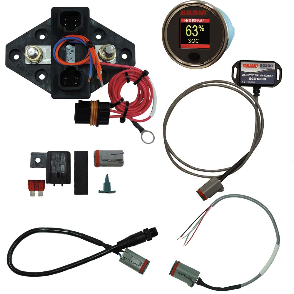 Balmar SG230 Battery Monitor Kit N2K BT Gateway Color Display 12-48VDC OutdoorUp