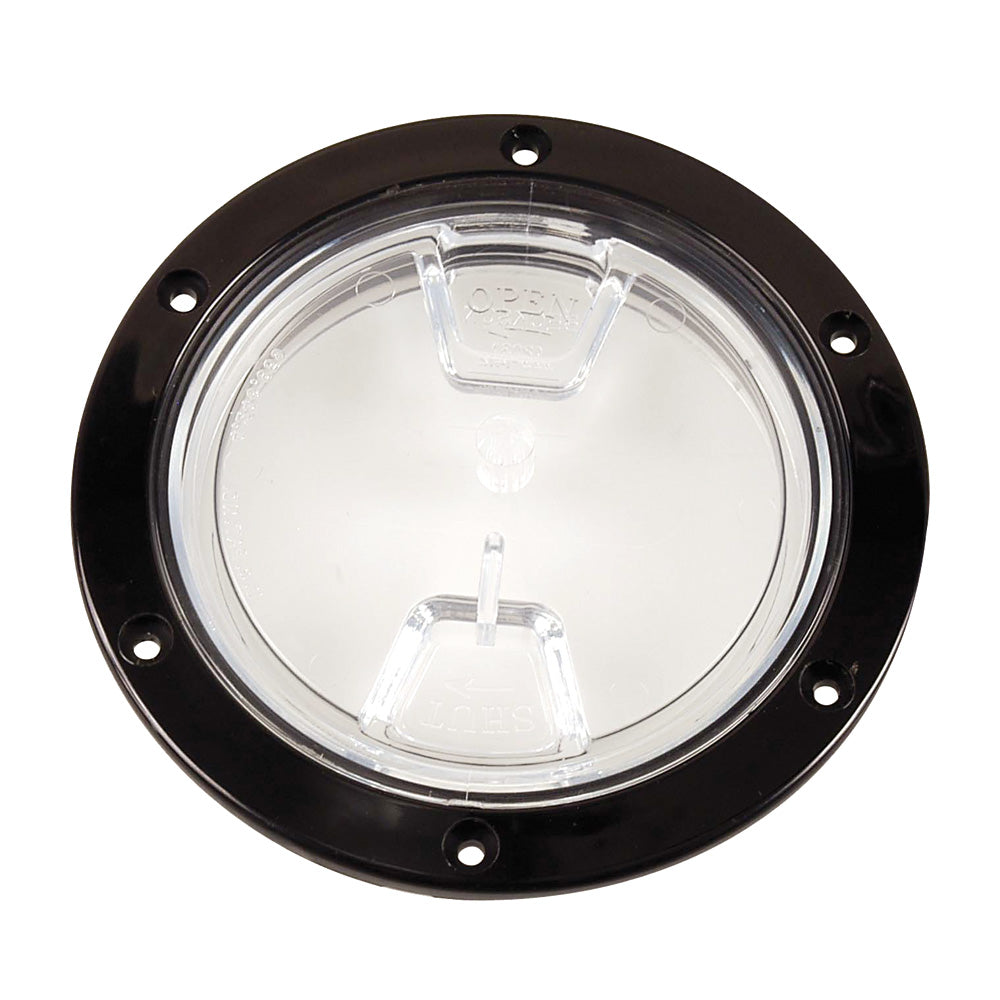 Beckson 4" Clear Center Screw Out Deck Plate - Black OutdoorUp