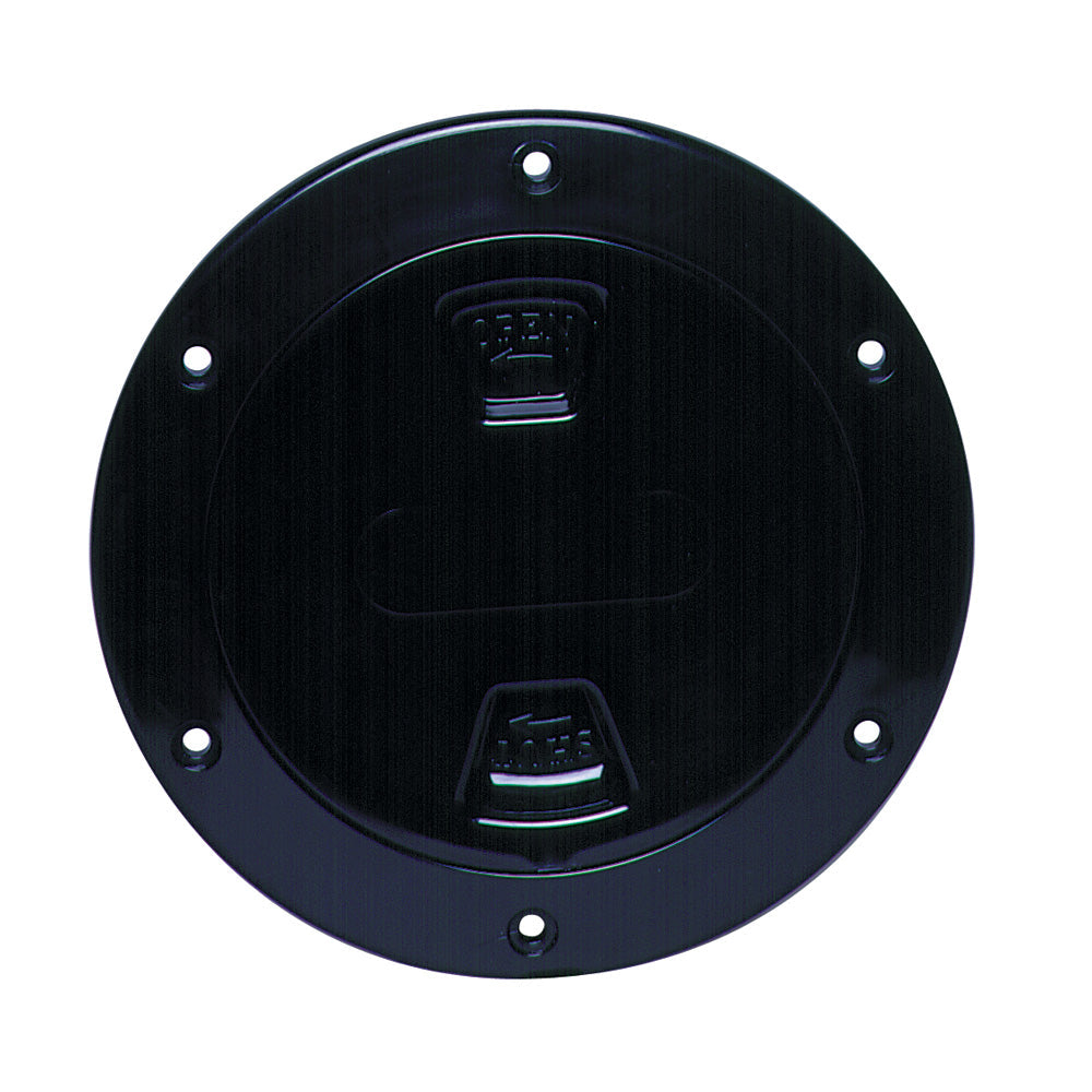 Beckson 4" Smooth Center Screw-Out Deck Plate - Black OutdoorUp