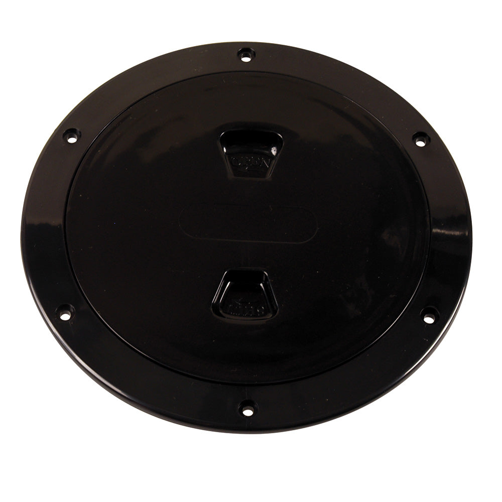 Beckson 6" Smooth Center Screw-Out Deck Plate - Black OutdoorUp