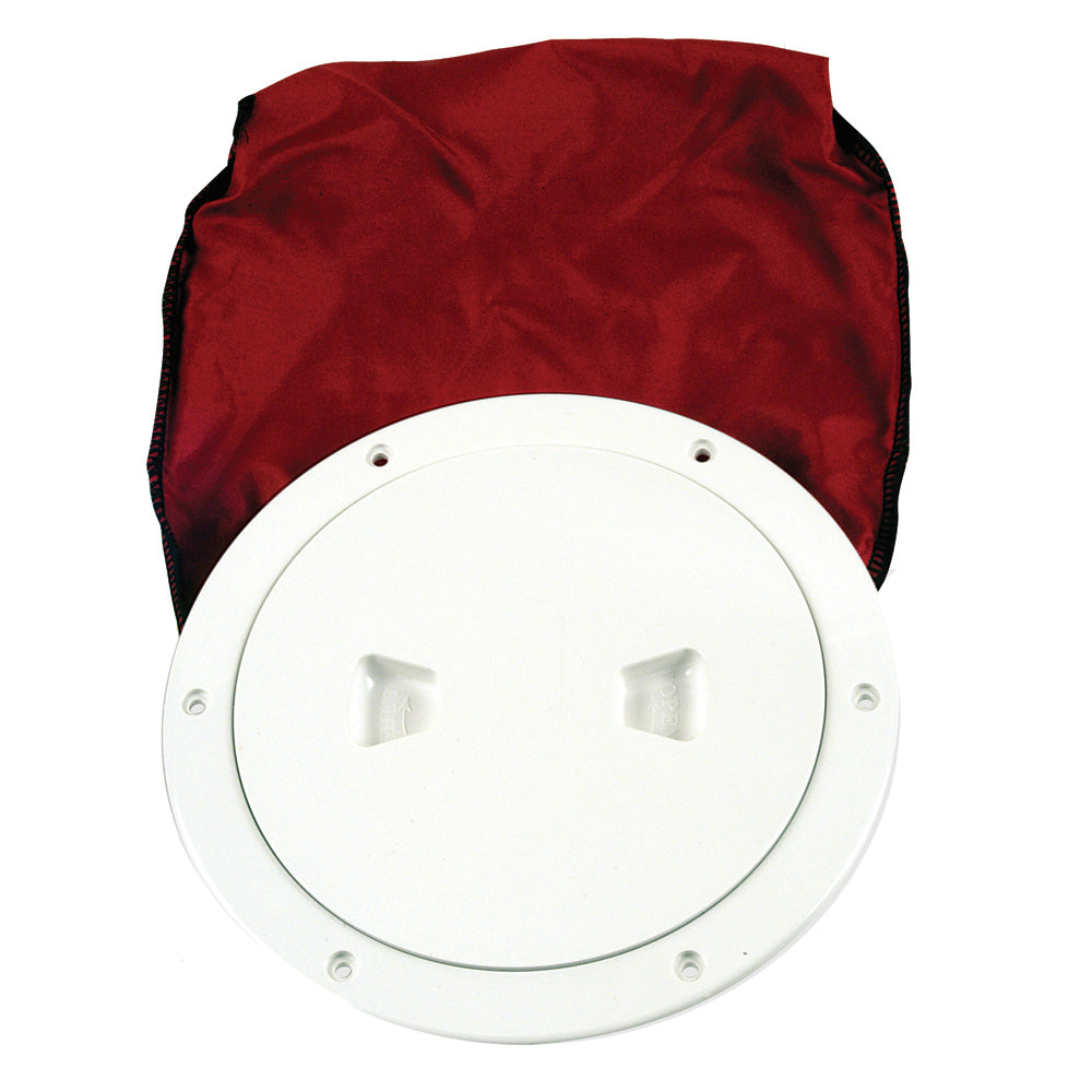 Beckson 6" Stow-Away Deck Plate - White w/12" Bag OutdoorUp
