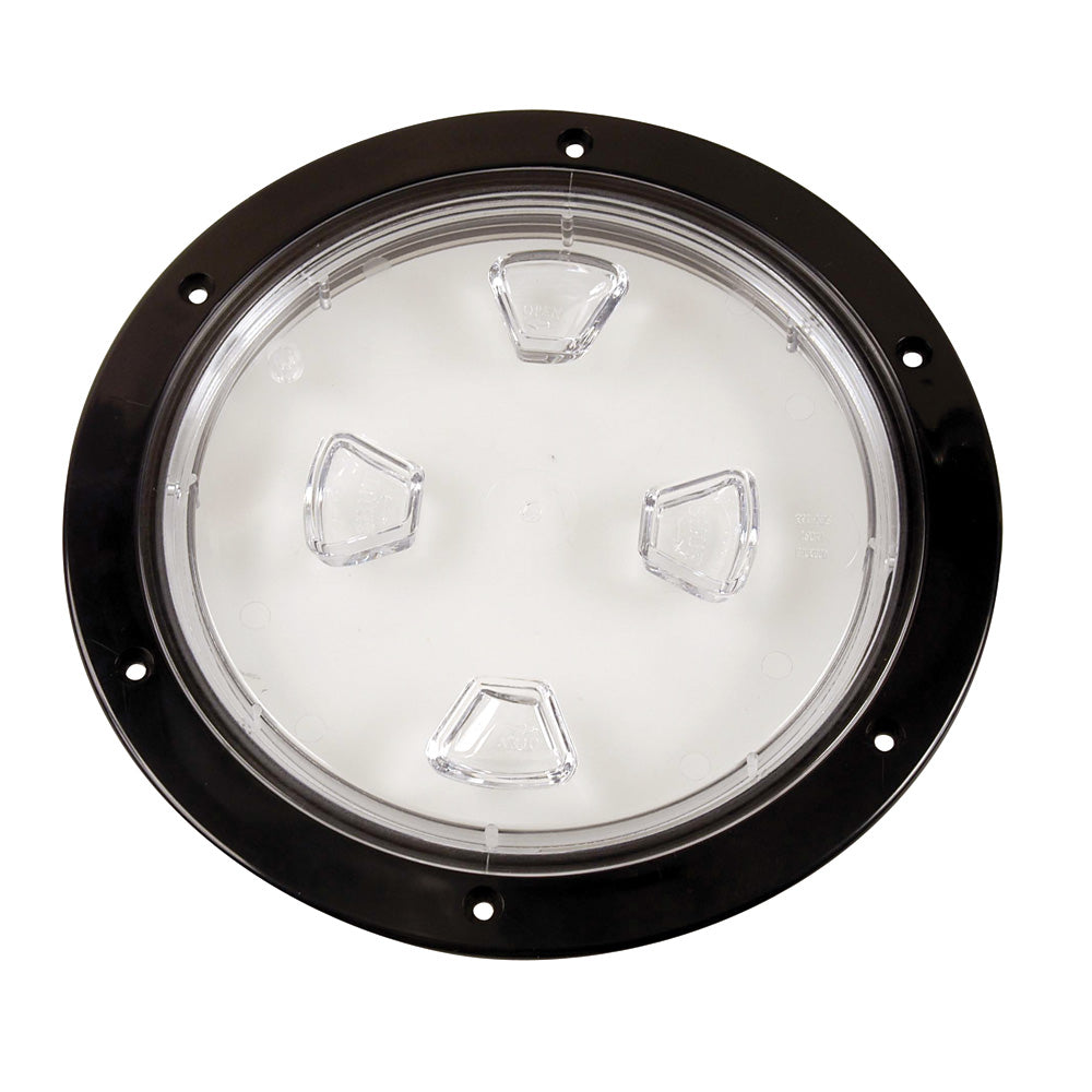 Beckson 8" Clear Center Screw-Out Deck Plate - Black OutdoorUp