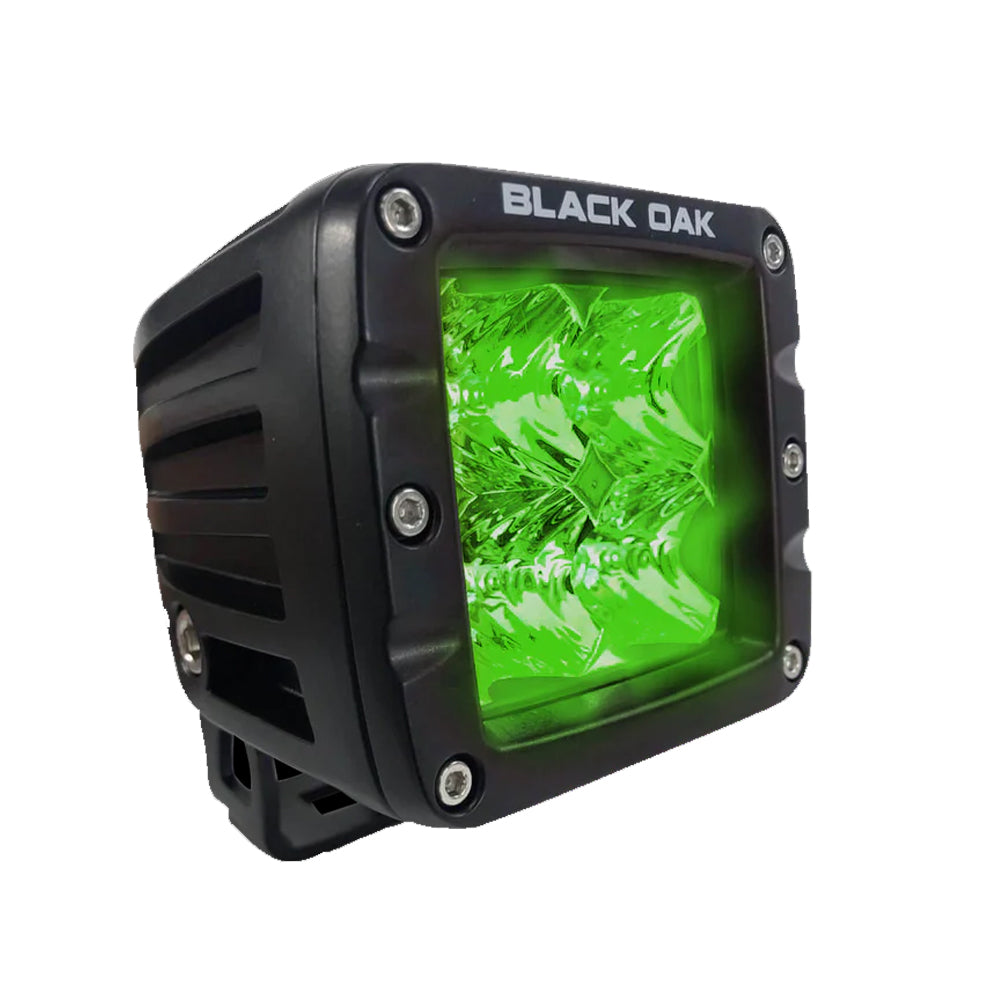 Black Oak Green Hog Hunting 2" Flood Pod - Black OutdoorUp