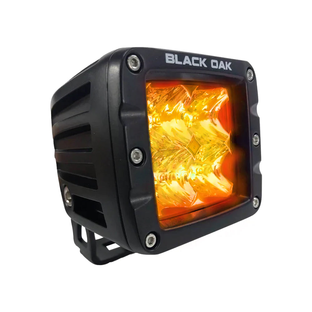 Black Oak Pro Series 2" Amber Flood Pod - Black OutdoorUp
