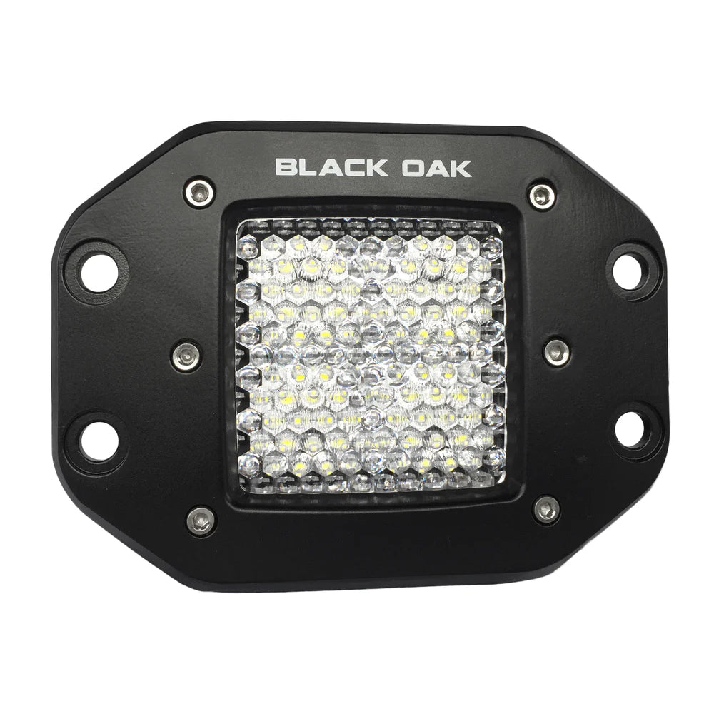 Black Oak Pro Series 2" Flush Mounted Diffused Light - Black OutdoorUp