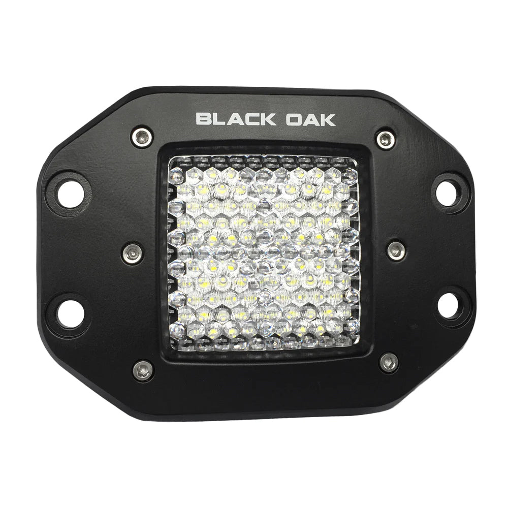 Black Oak Pro Series 2" Flush Mounted Flood Light - Black OutdoorUp