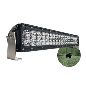 Black Oak Pro Series Double Row Combo Infrared 20" 940nm Light Bar - Black OutdoorUp