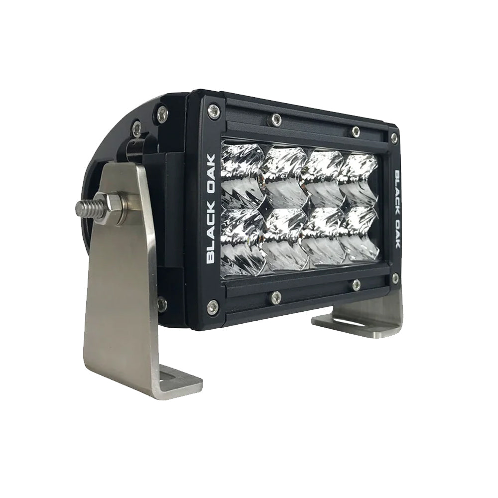 Black Oak Pro Series Double Row Flood 4" Light Bar - Black OutdoorUp