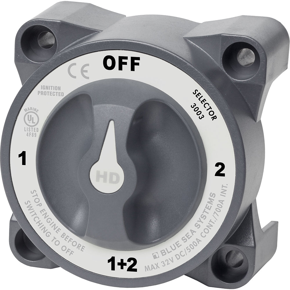 Blue Sea 3003 HD-Series Battery Switch Selector w/Alternator Field Disconnect OutdoorUp