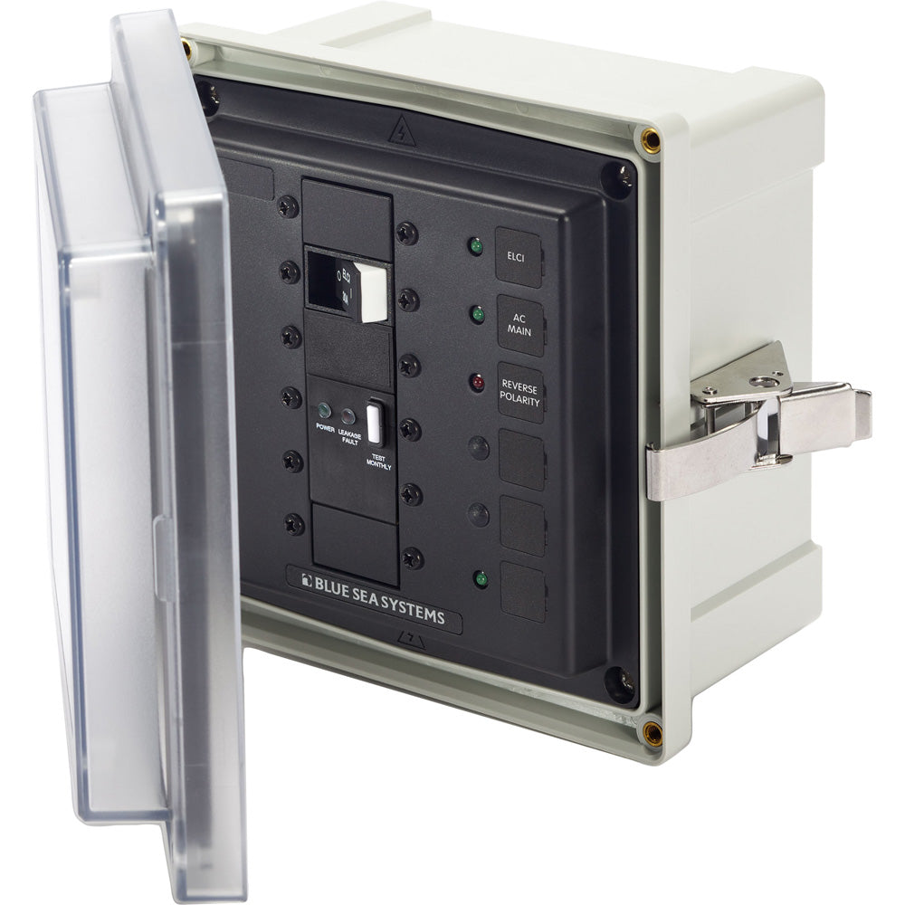 Blue Sea 3119 SMS Surface Mount System Panel Enclosure - 120/240V AC / 50A ELCI Main - 1 Blank Circuit Position OutdoorUp