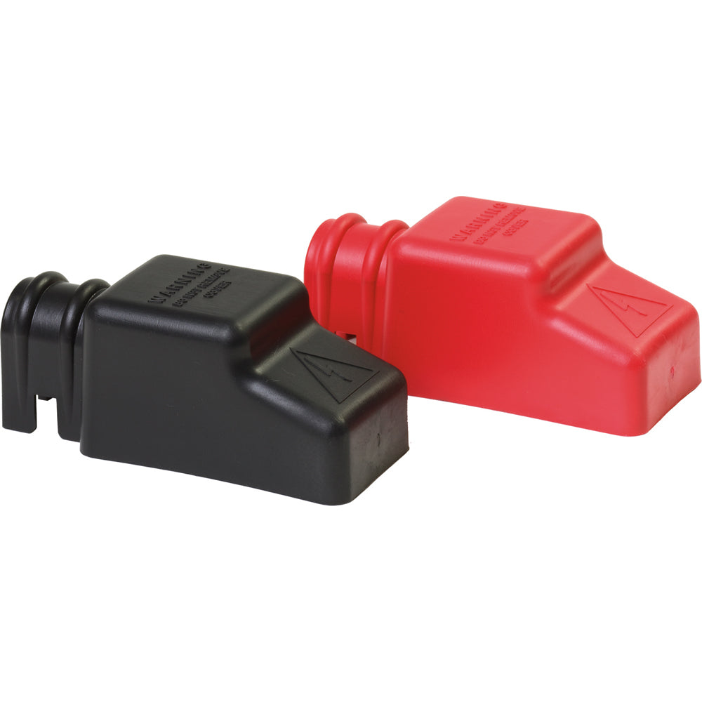 Blue Sea 4018 Square CableCap Insulators Pair Red/Black OutdoorUp