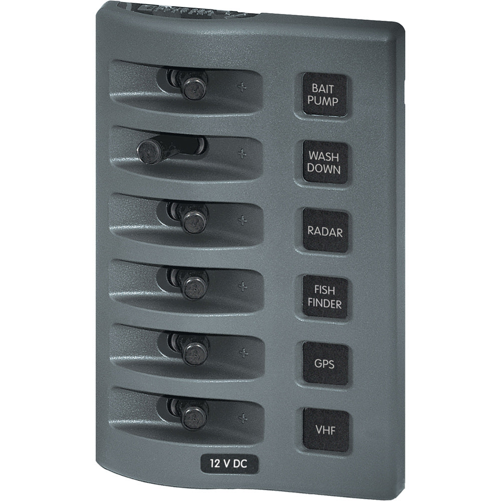 Blue Sea 4307 WeatherDeck 12V DC Waterproof Switch Panel - 6 Position OutdoorUp