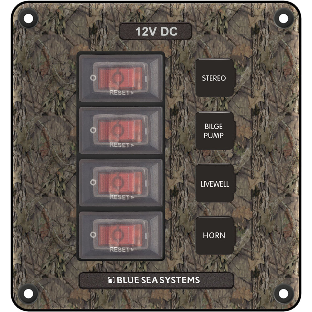 Blue Sea 4323 Circuit Breaker Switch Panel 4 Position - Camo OutdoorUp