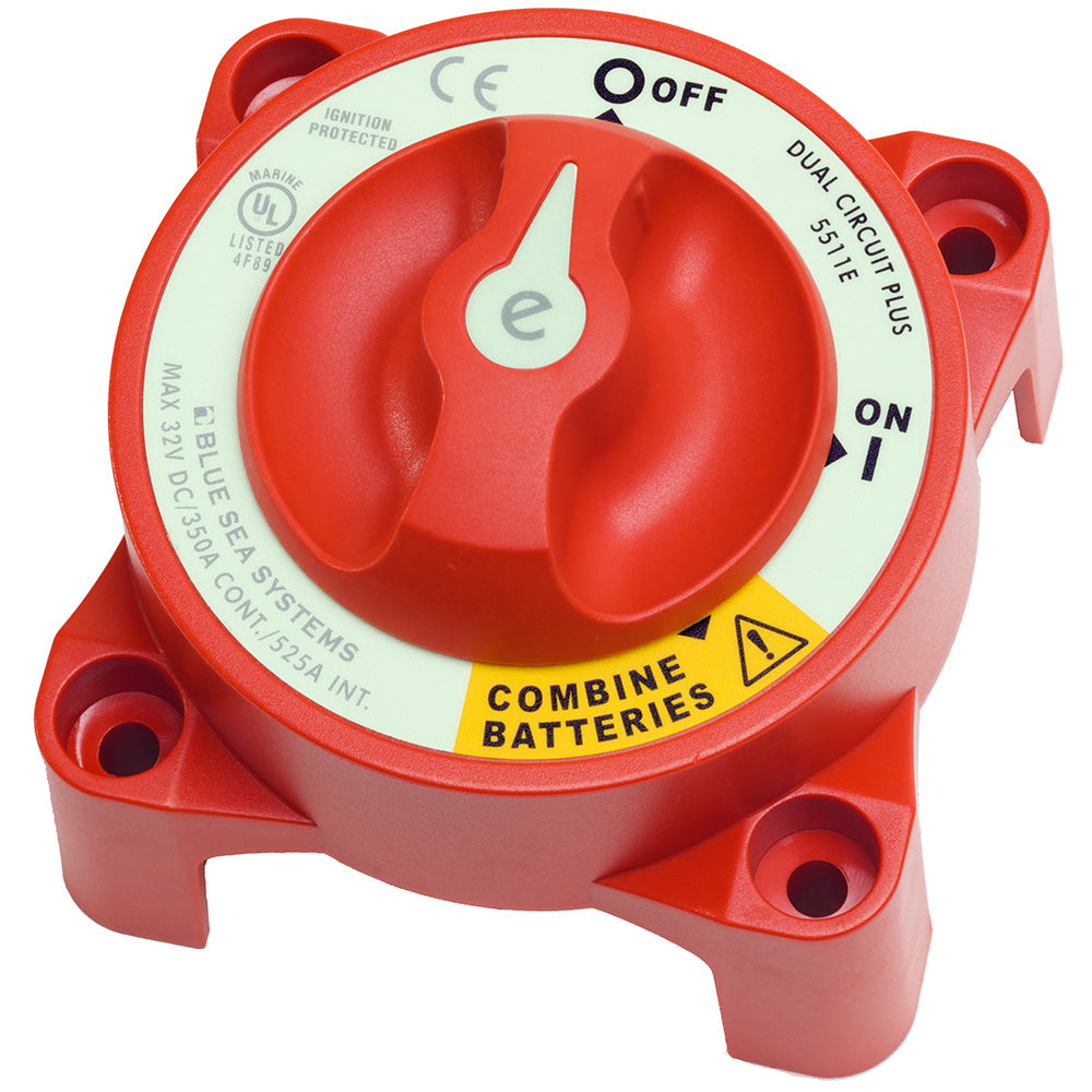 Blue Sea 5511e e-Series Dual Circuit Plus Battery Switch OutdoorUp