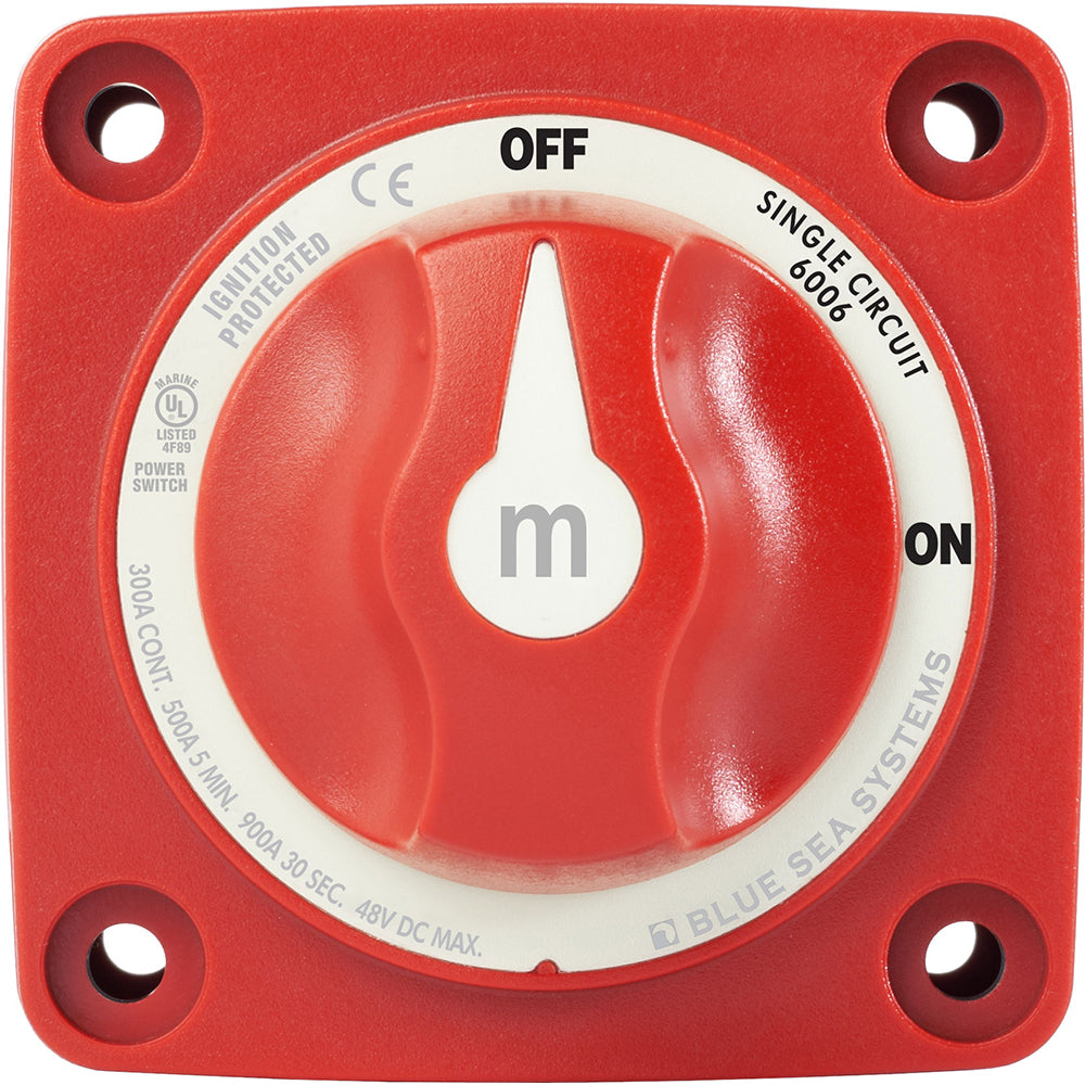 Blue Sea 6006 m-Series (Mini) Battery Switch Single Circuit ON/OFF Red OutdoorUp
