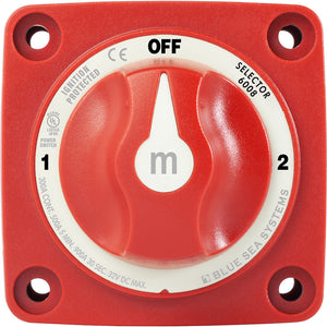 Blue Sea 6008 M-Series Battery Switch 3 Position - Red OutdoorUp