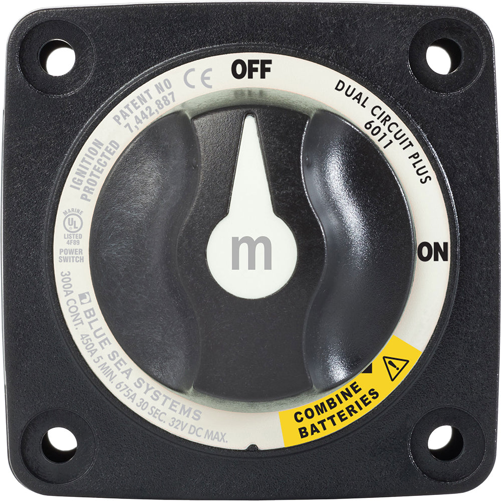 Blue Sea 6011200 m-Series Battery Switch Dual Circuit Plus - Black OutdoorUp