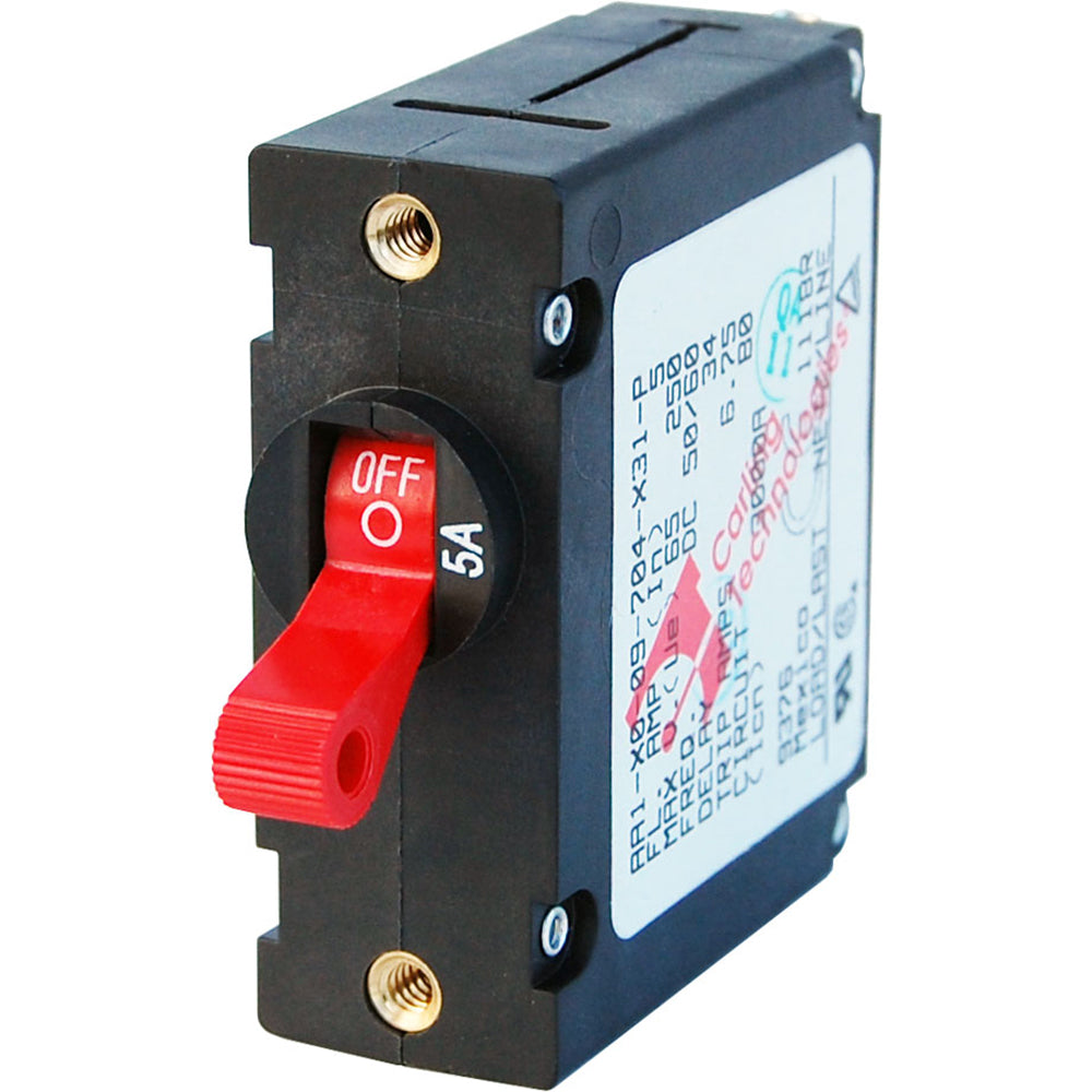 Blue Sea 7201 AC/DC Single Pole Magnetic World Circuit Breaker  -  5 AMP OutdoorUp