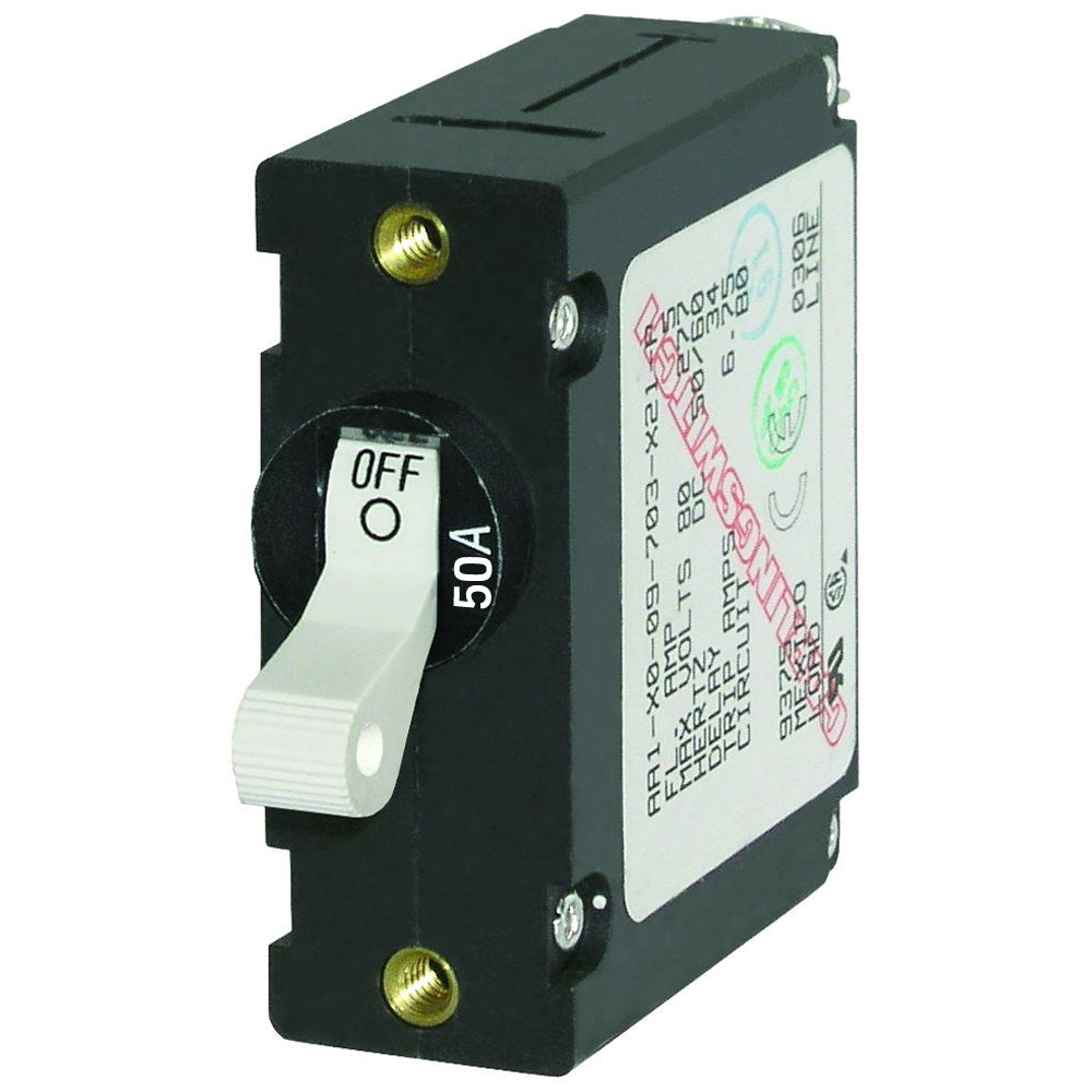 Blue Sea 7230 AC/DC Single Pole Magnetic World Circuit Breaker - 50AMP OutdoorUp