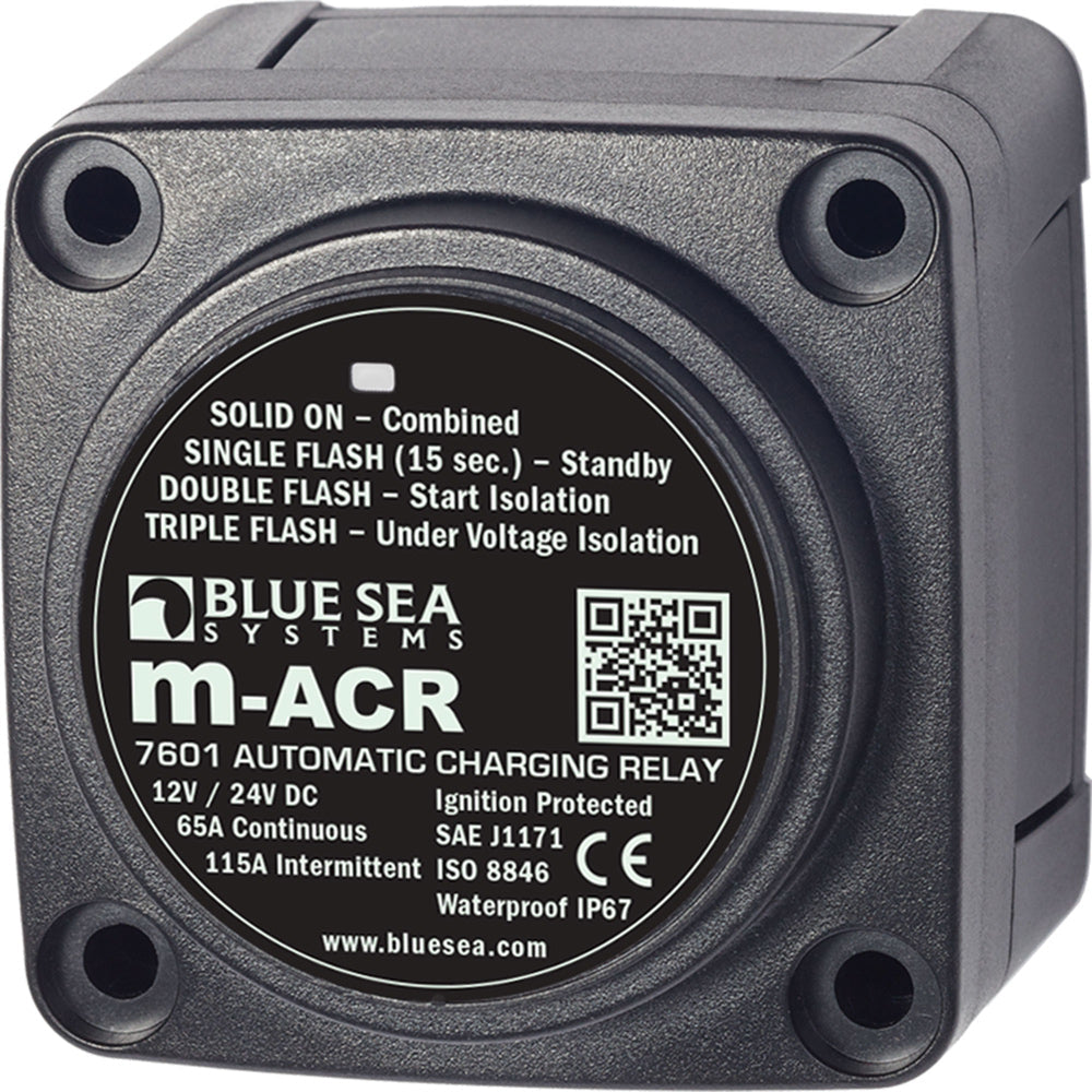 Blue Sea 7601 DC Mini ACR Automatic Charging Relay - 65 Amp OutdoorUp