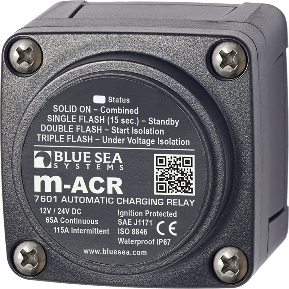 Blue Sea 7601 DC Mini ACR Automatic Charging Relay - 65 Amp OutdoorUp