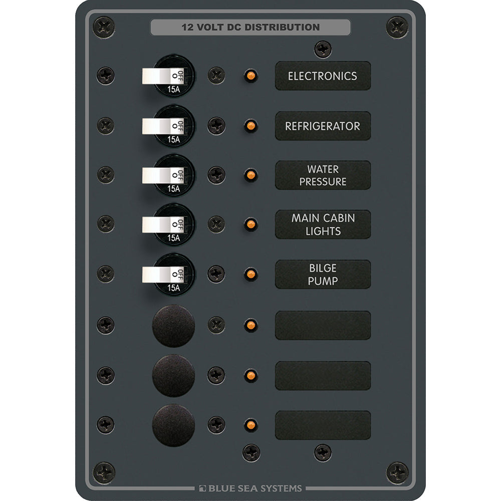 Blue Sea 8023 DC 8 Position Circuit Breaker - White Switches OutdoorUp