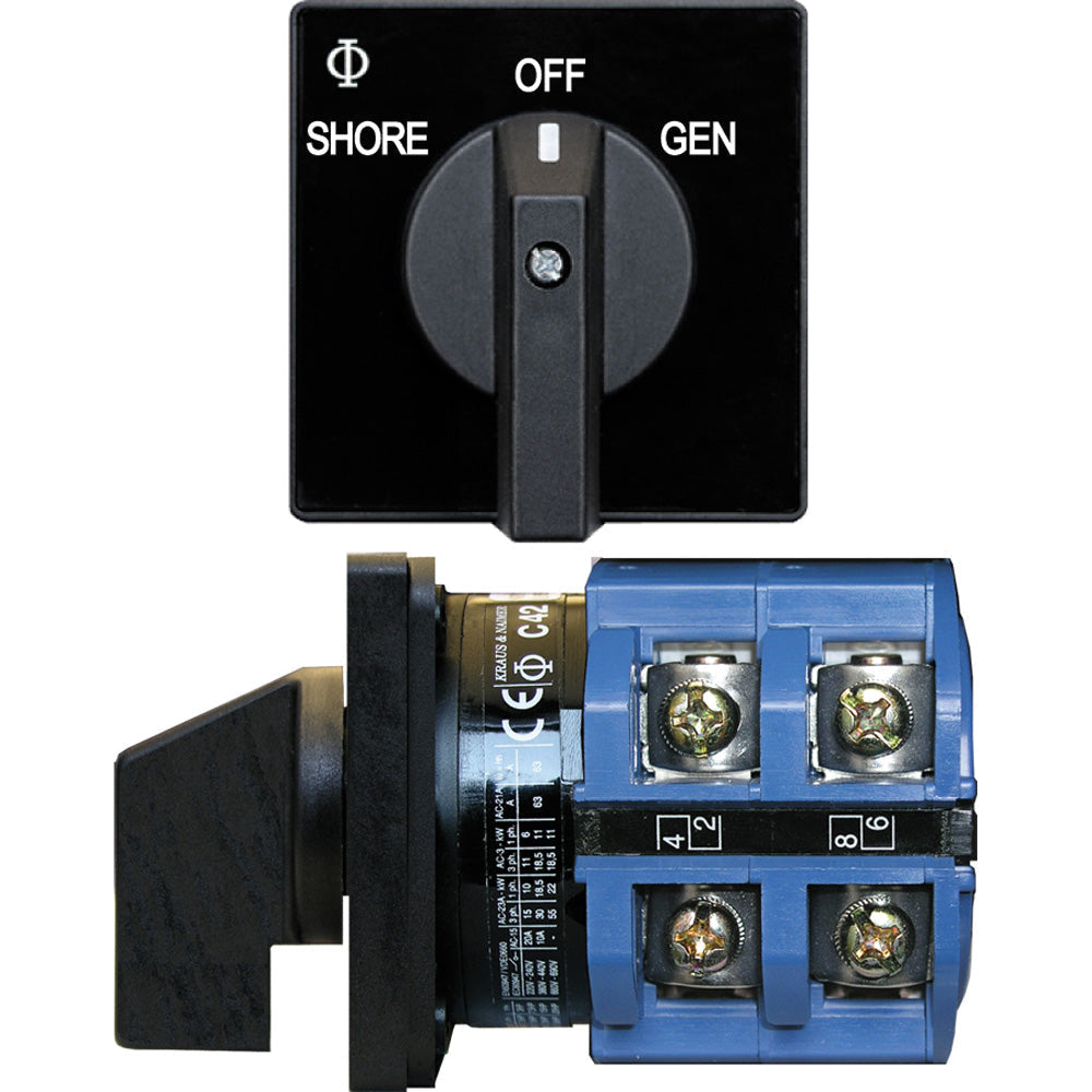 Blue Sea 9011 Switch, AV 120VAC 65A OFF +2 Positions OutdoorUp