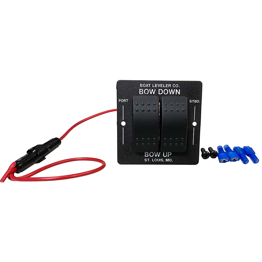 Boat Leveler Waterproof Trim Tab Switch - Black/Black Buttons OutdoorUp