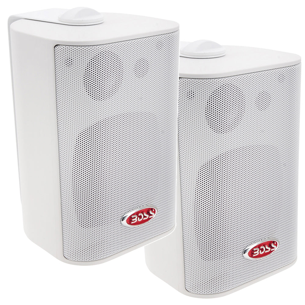 Boss Audio 4" MR4.3W Box Speakers - White - 200W OutdoorUp