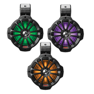 Boss Audio 6.5" B62RGB Amplified RGB Waketower Speakers - Matte Black - 750W OutdoorUp