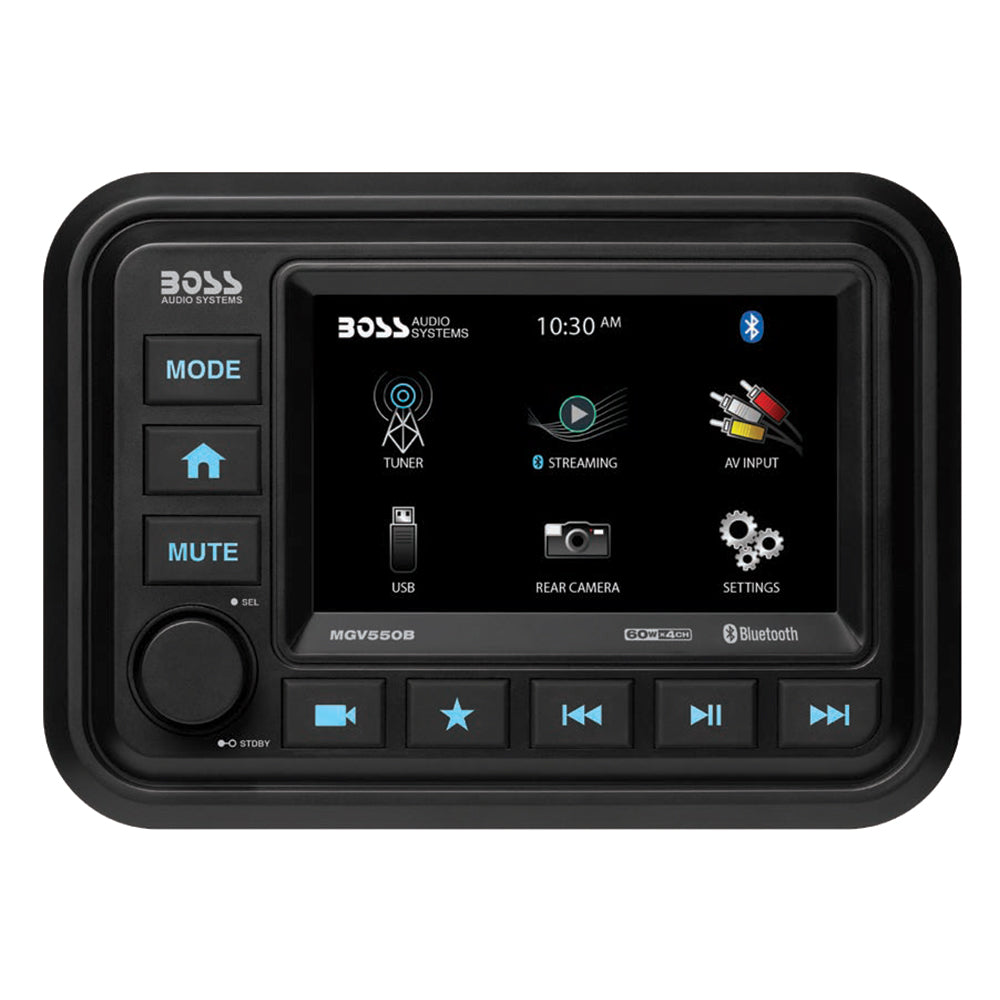 Boss Audio MGV550B Marine Stereo w/AM/FM/BT/Rear Camera OutdoorUp