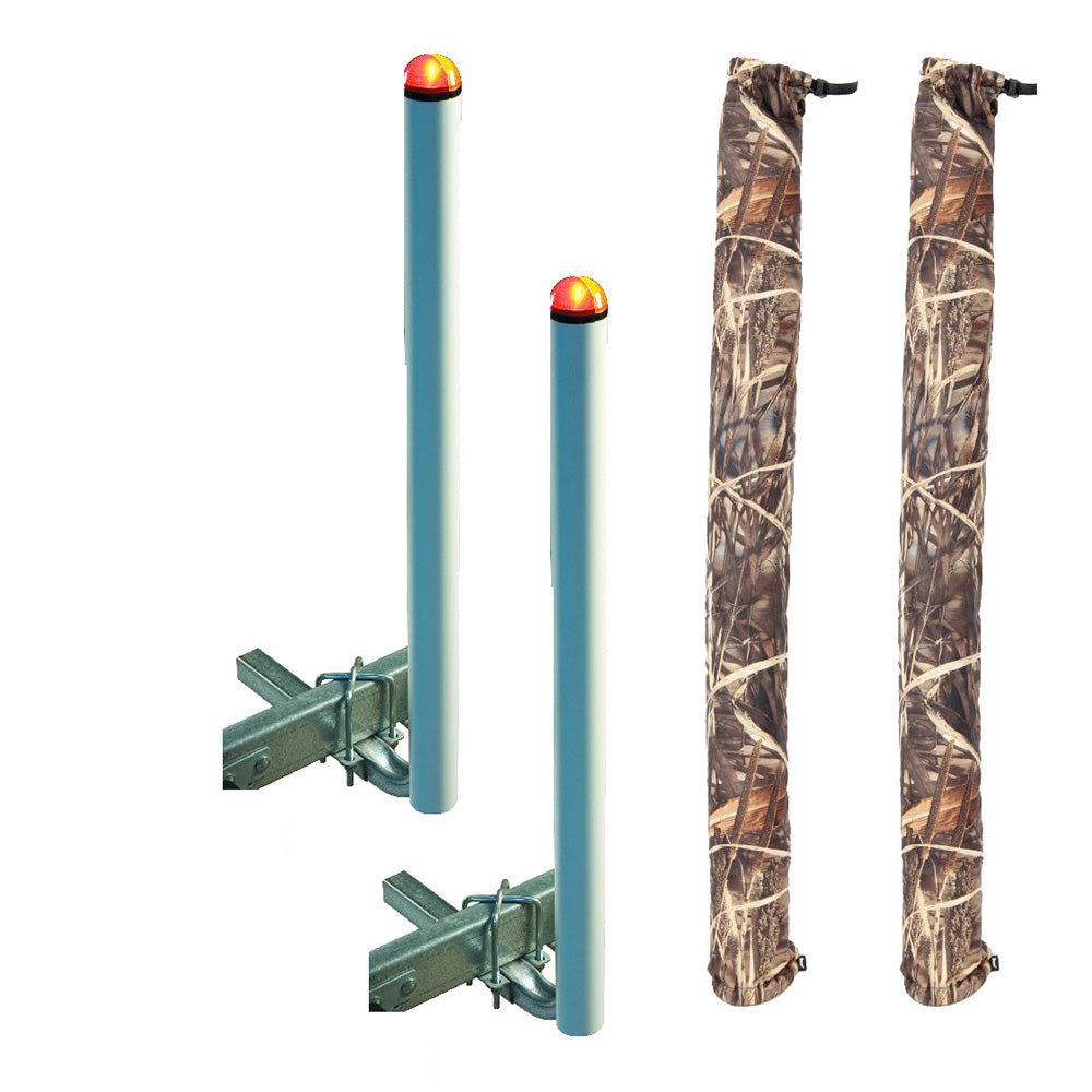 C.E. Smith 60" Post Guide-On w/L.E.D. Posts  FREE Camo Wet Lands Post Guide-On Pads OutdoorUp