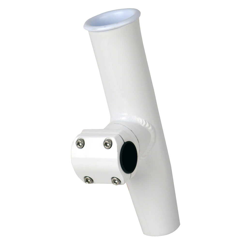C.E. Smith Adjustable Mid Mount Rod Holder - 1.66" or 1-1/2" OD - White Powder Coat Aluminum with Sleeve  Hex Key OutdoorUp