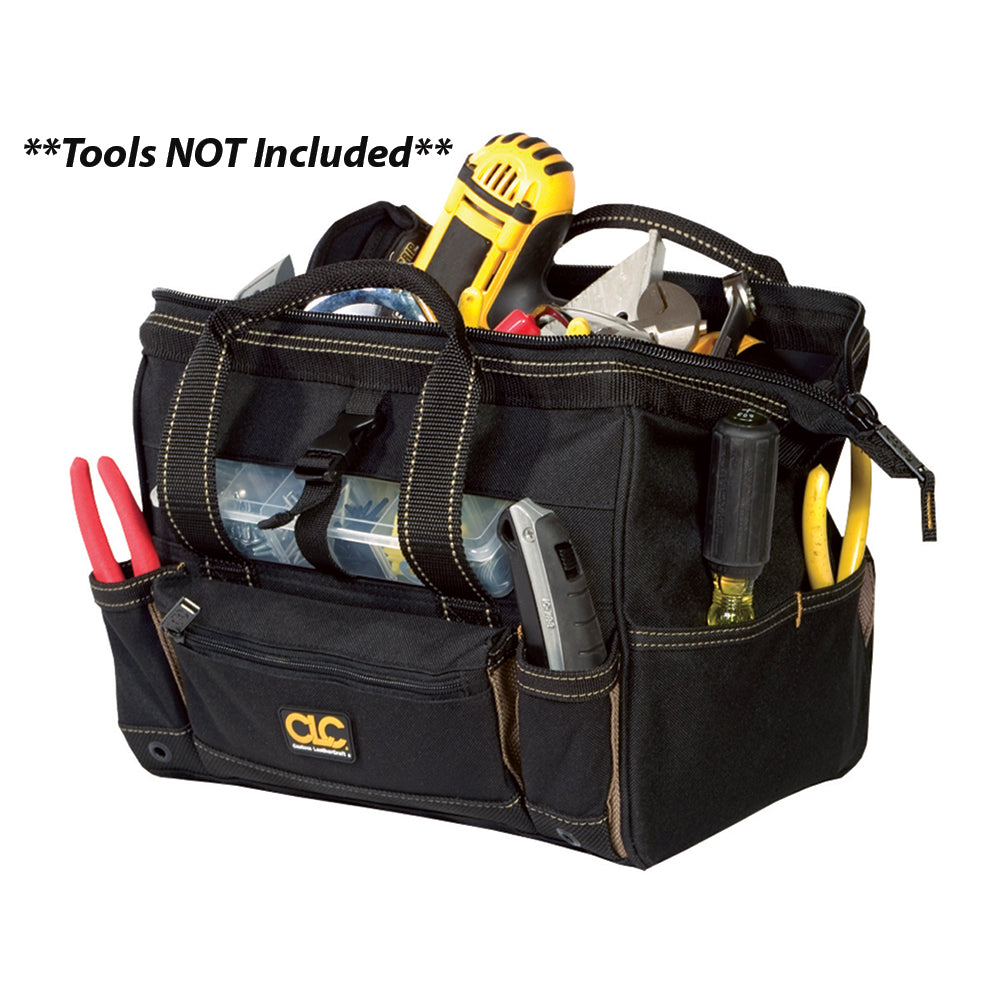 CLC 1533 Tool Bag w/Top-Side Plastic Parts Tray - 12" OutdoorUp