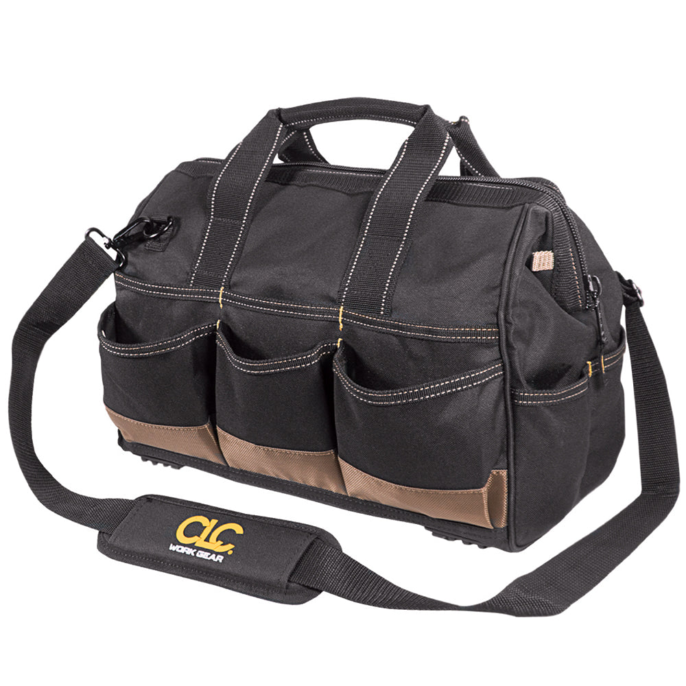 CLC 1534 Tool Bag w/Top-Side Plastic Parts Tray - 16" OutdoorUp